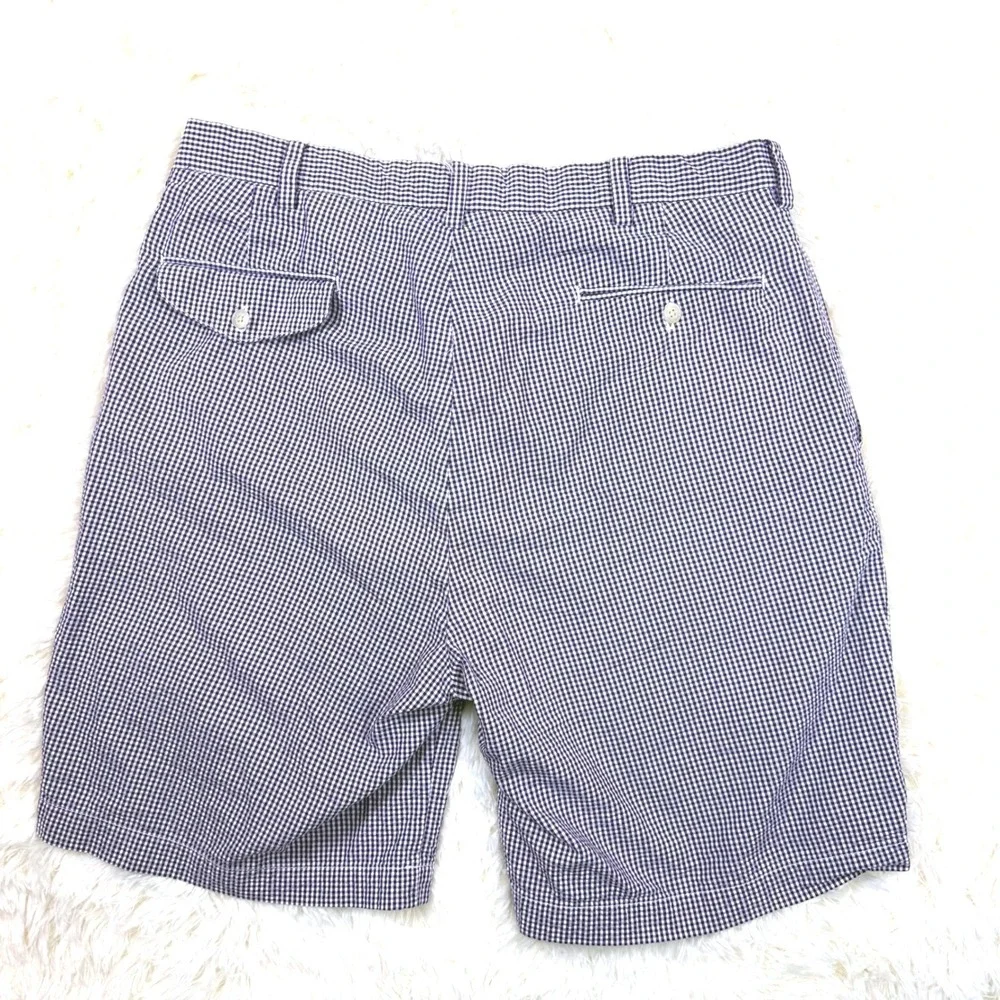 Polo Golf Ralph Lauren Shorts Mens 34 Purple Gingham Cotton Preppy Hamptons